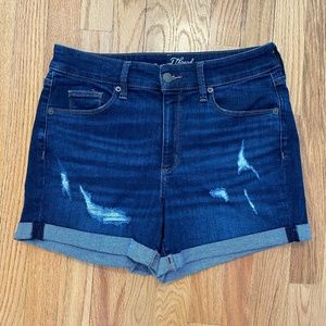Universal Thread High Rise Midi Shorts-Distressed